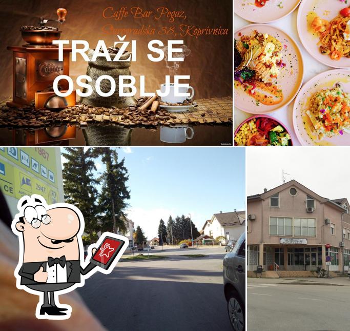 La foto della esterno e cibo di Cafe Pegasus