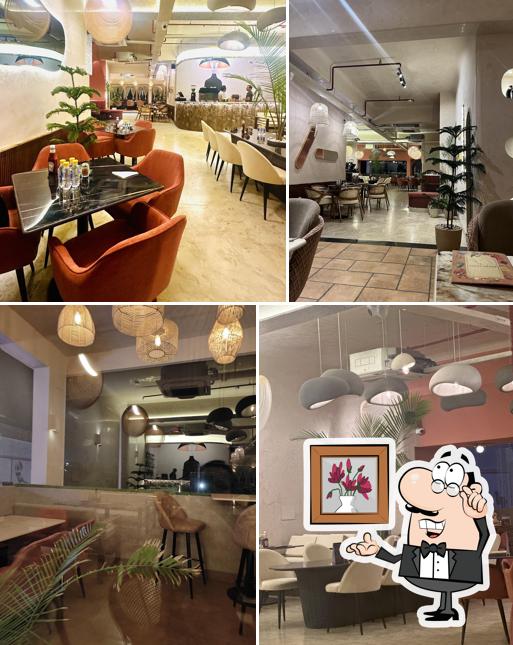 The interior of Refections Cafe