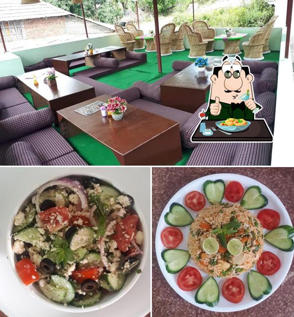 This is the picture showing food and interior at Brahma yoga- food