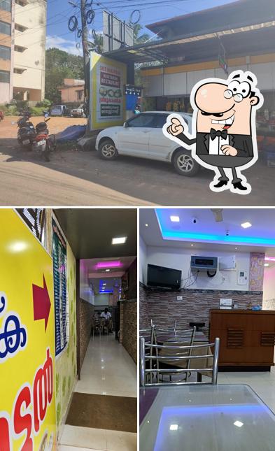 This is the photo displaying interior and exterior at Sri Mookambika Vegetarian Restaurant