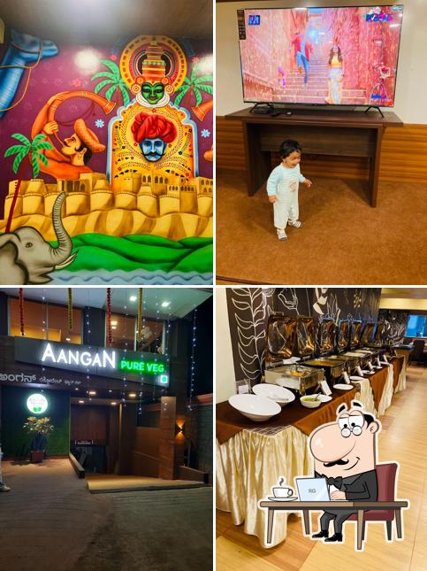 The interior of Hotel Aangan