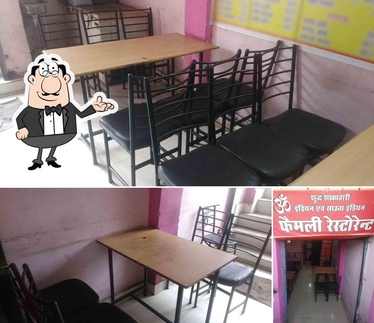 The interior of Om Family Restaurant