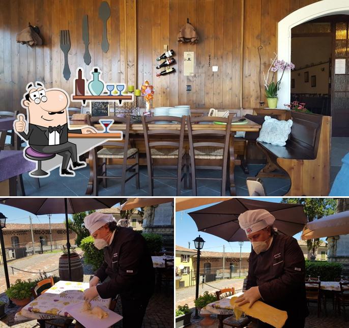 Gli interni di Taverna della Rocca