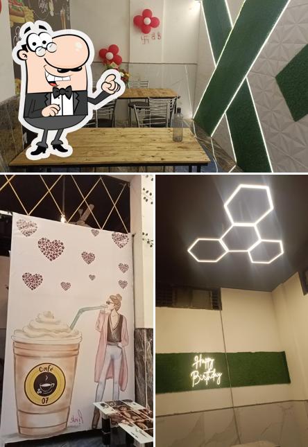 The photo of interior and dessert at Cafe07