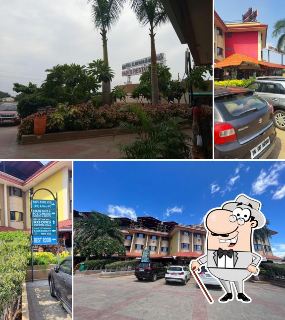 You can get some fresh air outside Hari's Restaurant