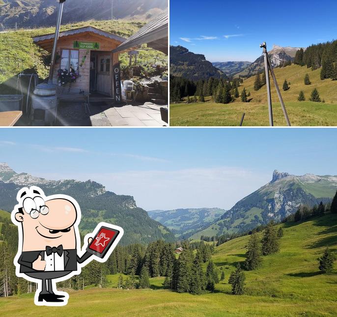 Goditi la vista dall'area esterna di Alp Tannisboden