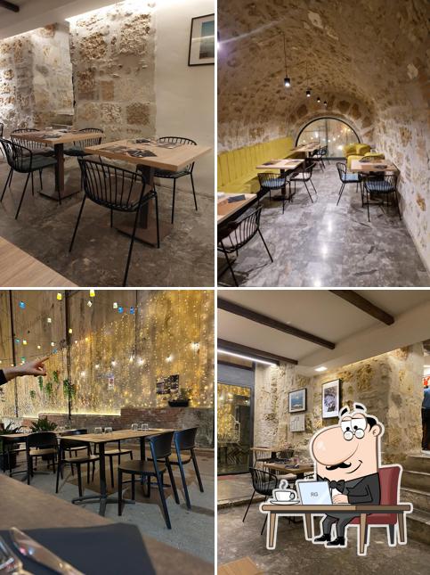 Gli interni di Assud a Santamarina Pizzeria Siciliana