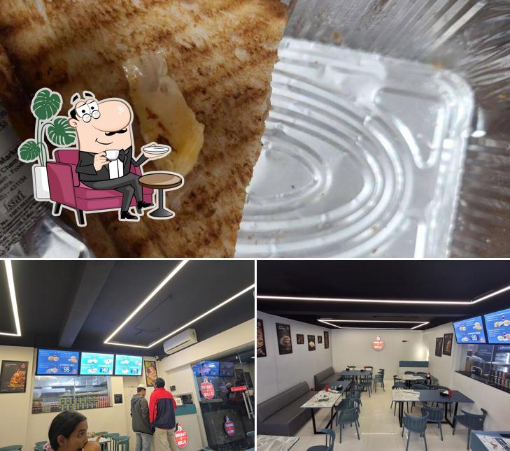 The image of interior and food at Broast N Rolls