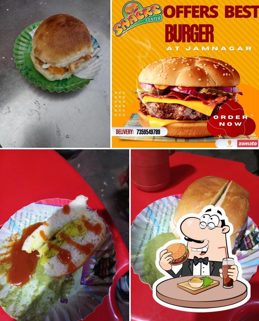 Hamburger at Snacks center