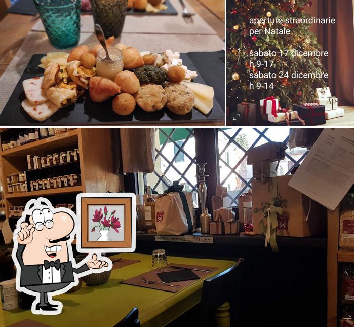 La interni e cibo del ristorante