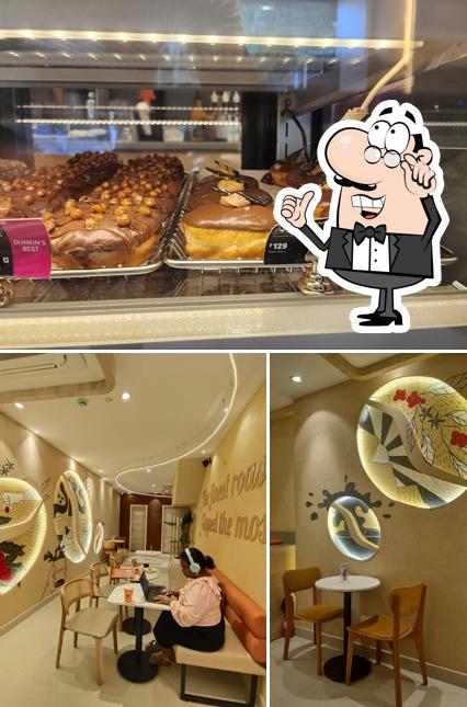 The interior of Dunkin Coffee & Donuts