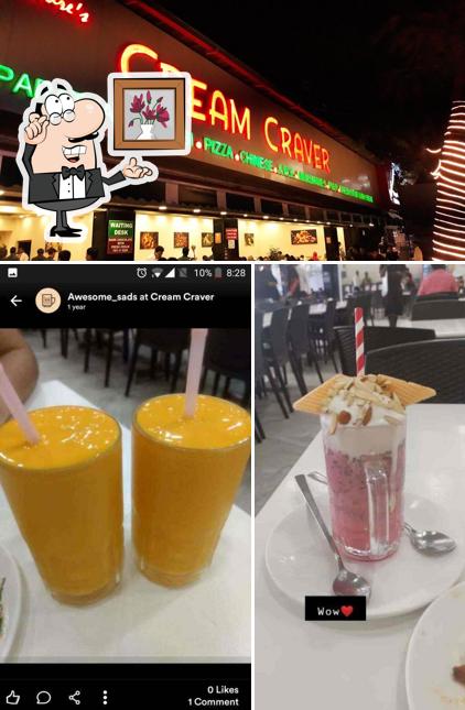 Take a seat at one of the tables at Cream Craver