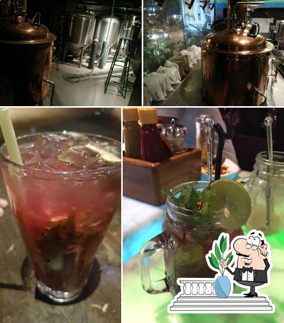 The restaurant's exterior and drink