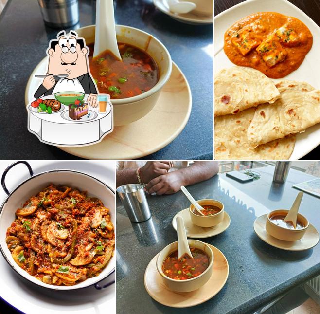 Hot and sour soup at Care Veg. Restaurant