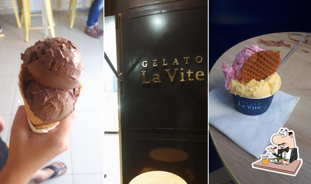 Platos en Gelato La Vite