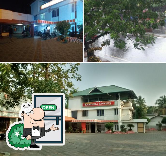 The exterior is an important feature of Polakulath's Karthika Regency