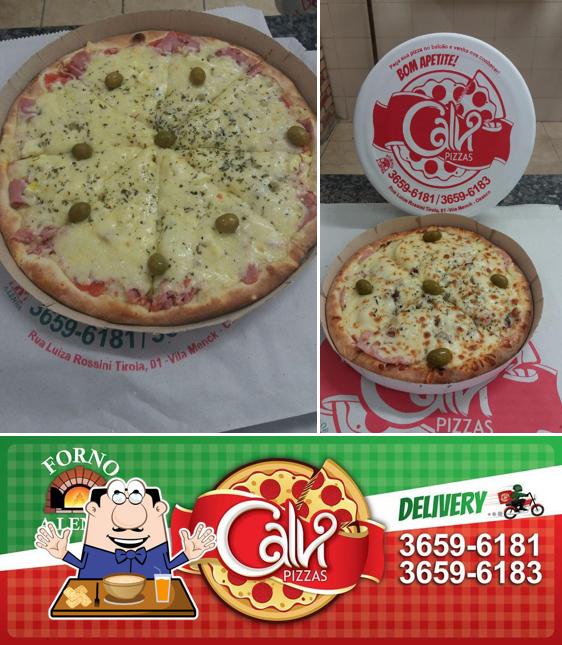 O Pizzaria Calvi se destaca pelo comida e bebida