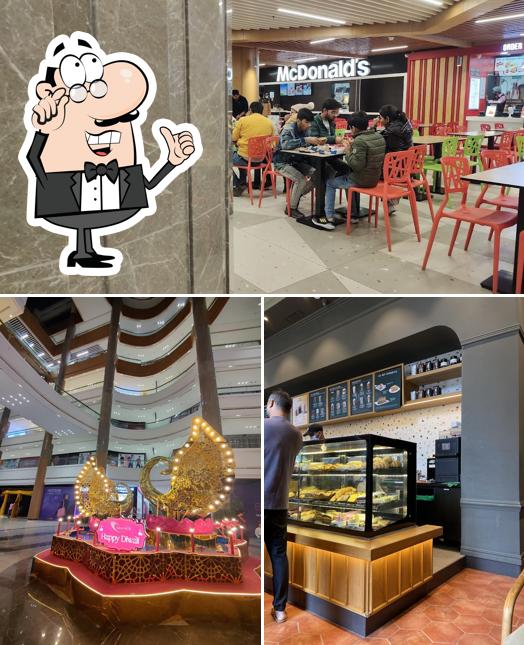 The interior of Starbucks