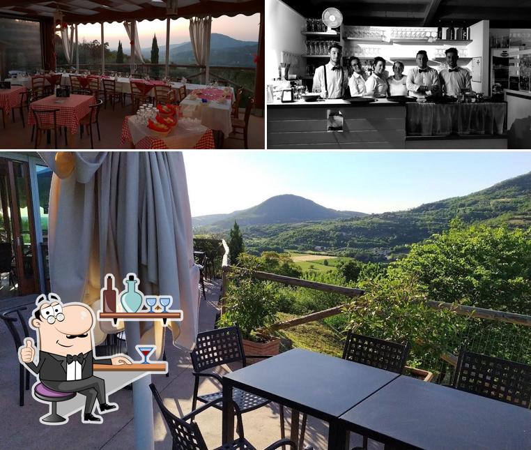 Gli interni di Ristoro La Vallesana