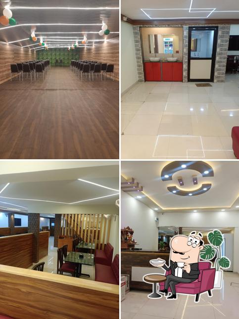 The interior of Bramha Pure Veg Restaurant