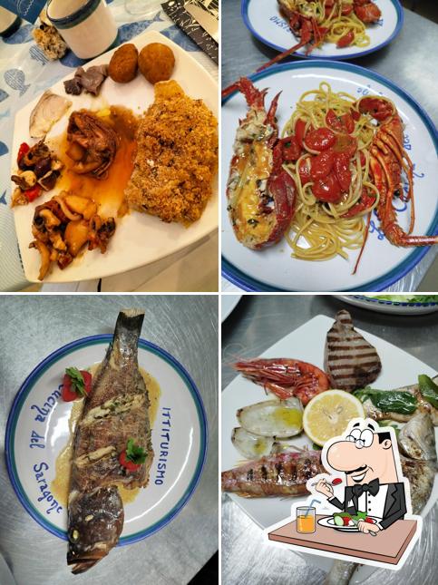 Platti al Ittiturismo La cucina del Saragone