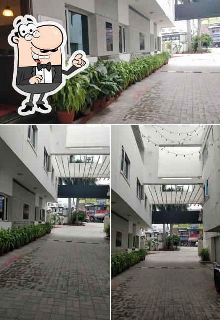 The exterior of Krishna Veg Restaurant