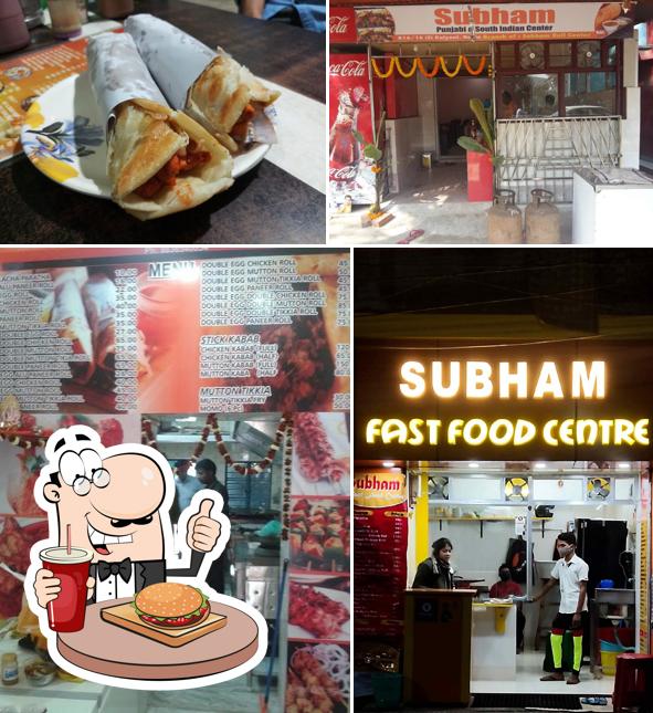 Order a burger at Subham Fastfood Centre