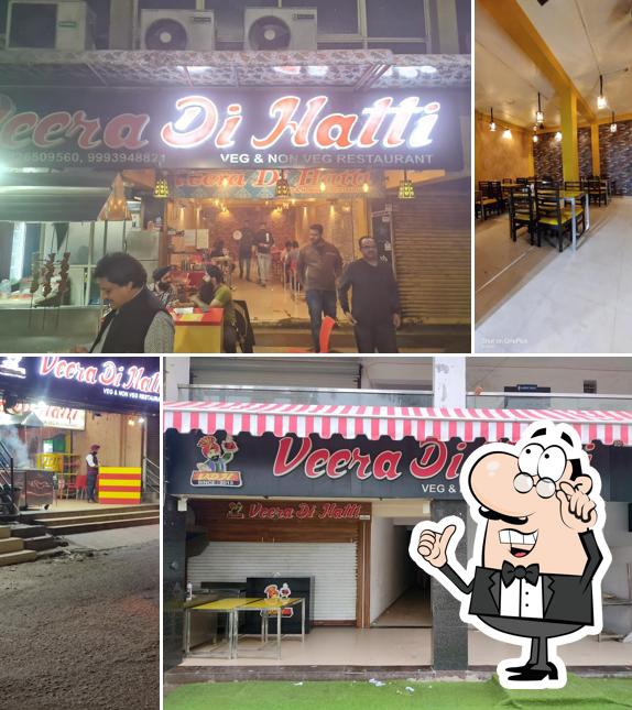 Take a seat at one of the tables at Veera Di Hatti