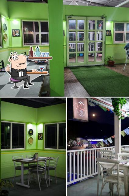 The picture of interior and exterior at Monastery Cafe