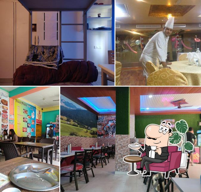 Take a seat at one of the tables at Ajay Food Point