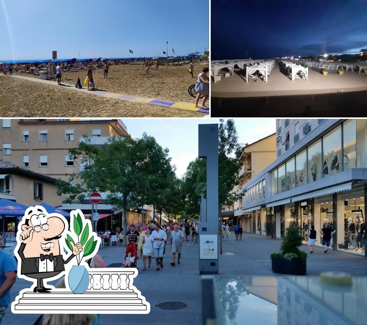 Puoi goderti l'aria fresca da seduto all'esterno di Life Lignano
