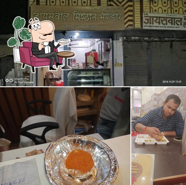 The interior of Jaiswal Misthan bhandar