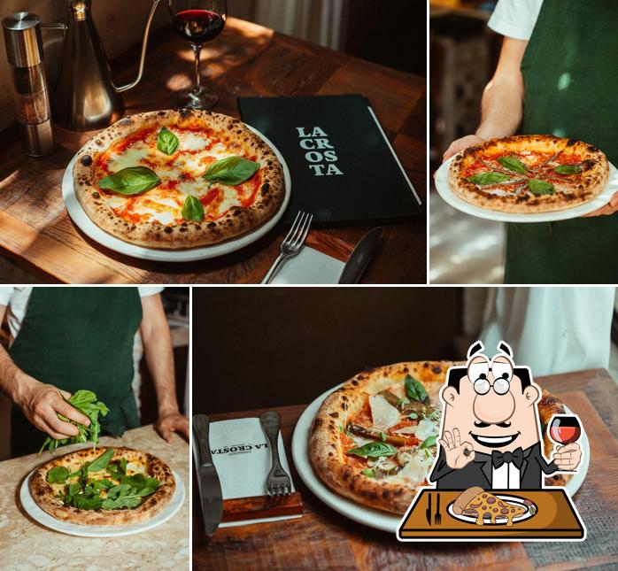 Peça diferentes variedades de pizza