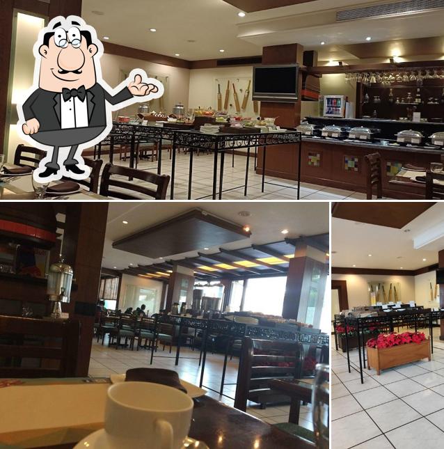 The interior of 24 Carats Multi Cuisine Restaurant