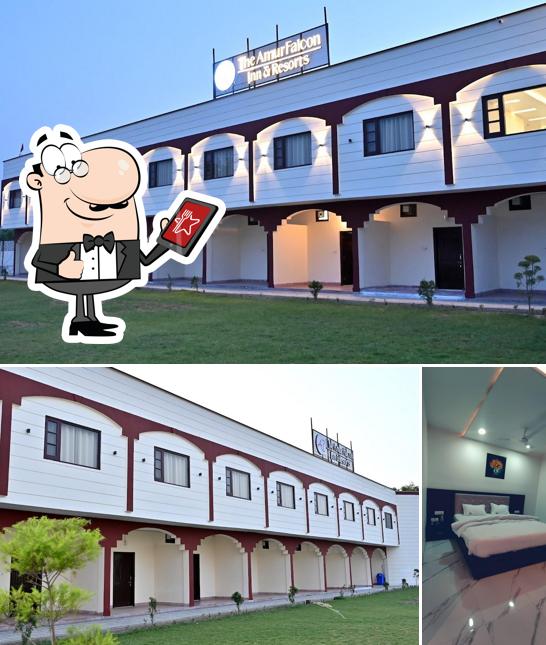 Among various things one can find exterior and food at THE AMUR FALCON INN AND RESORT