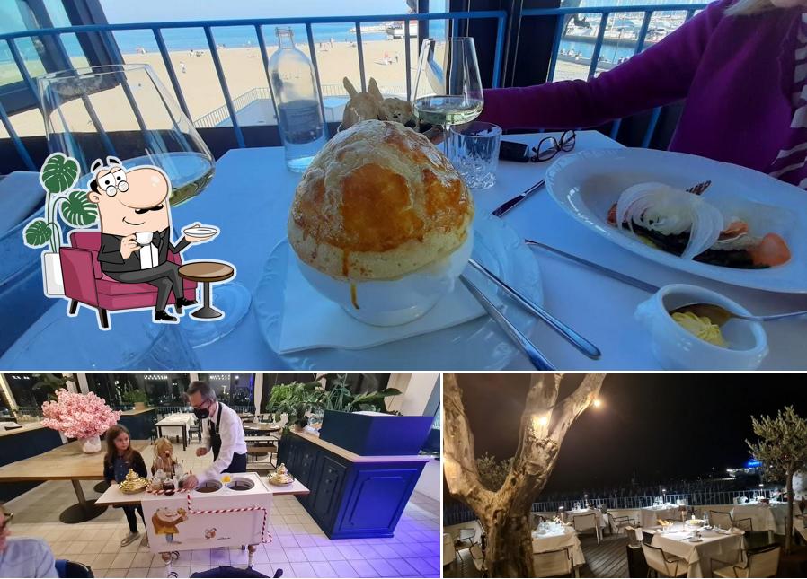 La interni e cibo del ristorante