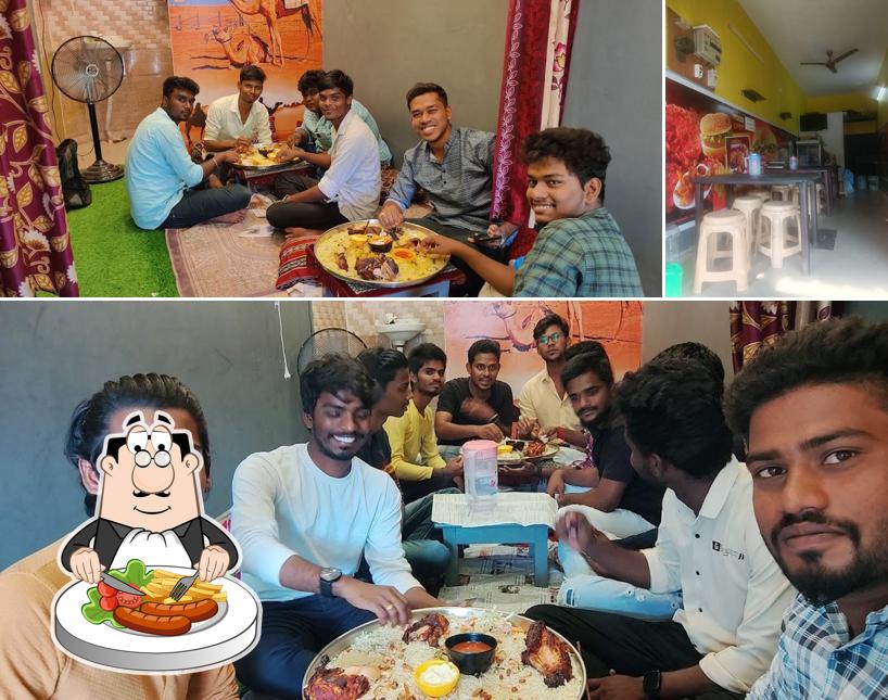 Among different things one can find food and interior at The Naif Chicken