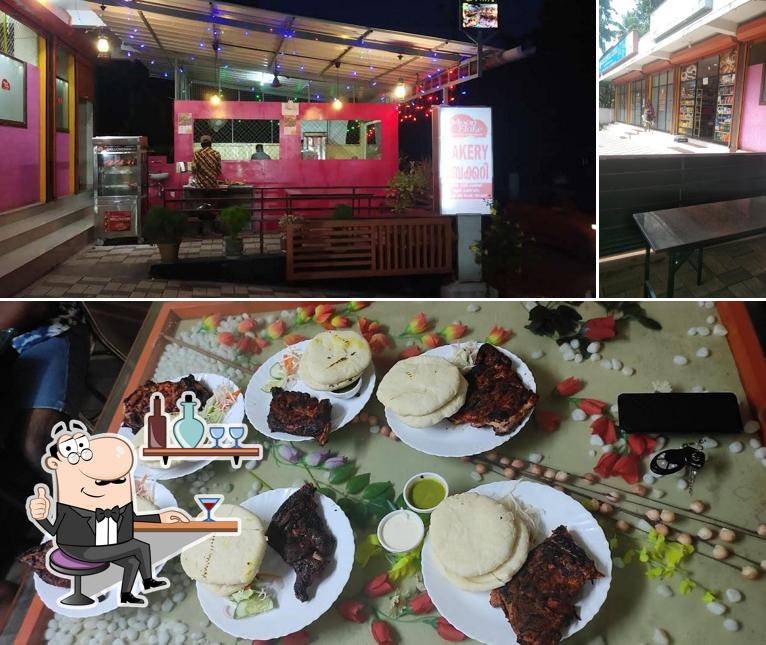 Among different things one can find interior and food at Moon Flake Bakery & Restaurant, Ayamkudy
