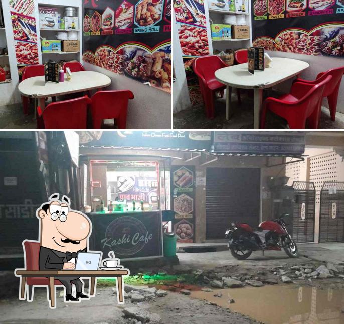 The image of Kashi Cafe’s interior and exterior