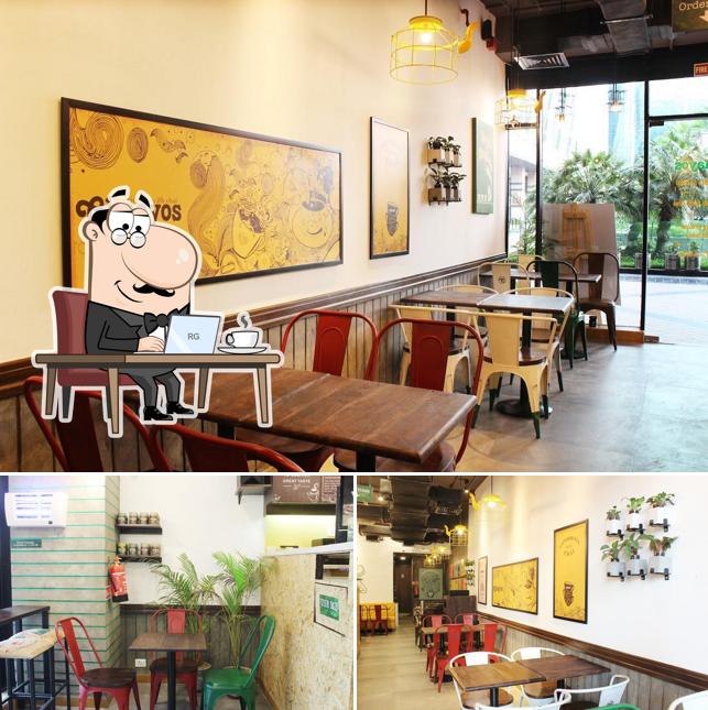 The interior of Chaayos Cafe at DLF Cyber City - Building 5