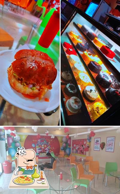 This is the photo showing food and interior at New Poona Bakery