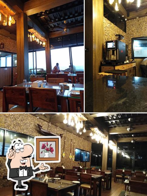 The interior of Waves Cherai Multi cuisine Restaurant