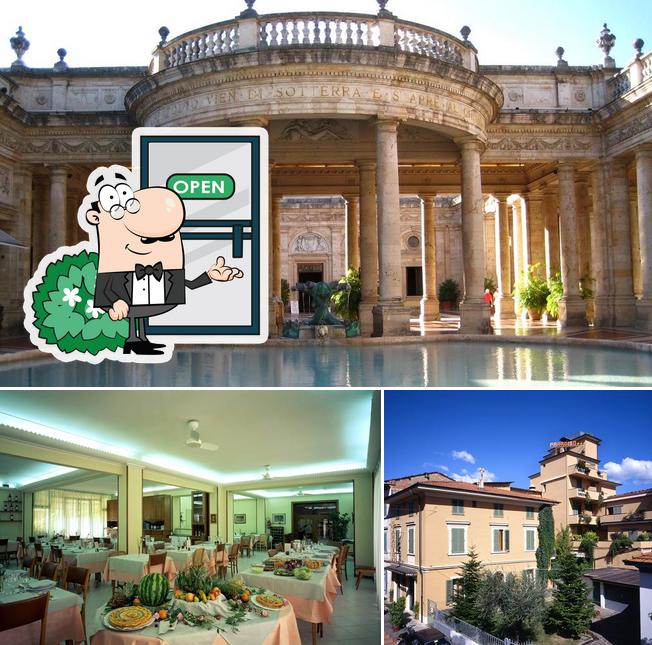 Tra le varie cose da Albergo Paradiso Montecatini-terme si possono trovare la esterno e cibo