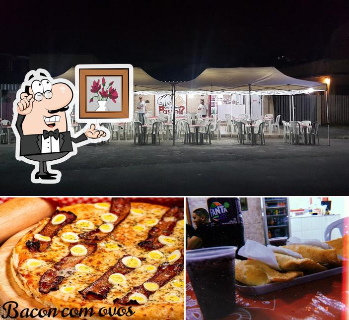 A imagem da interior e pizza no Qual é o teu pastel?
