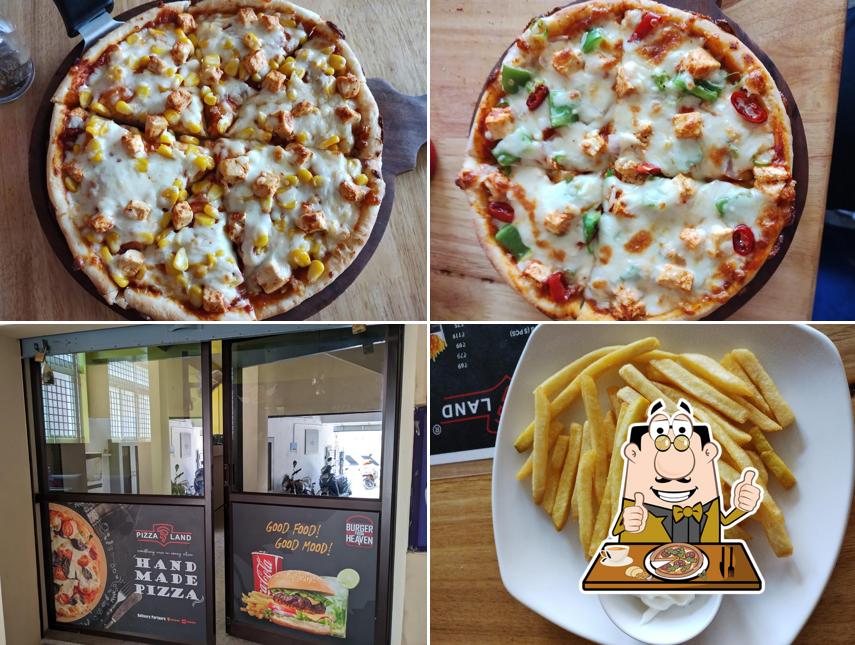 Get pizza at pizzaland (Hand made pizza)