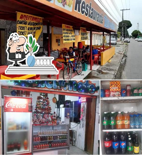A foto da exterior e bebida no Restaurante Tudo de Bom Refeições & Grill