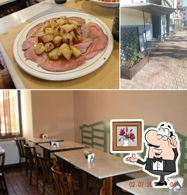 La interni e cibo del ristorante