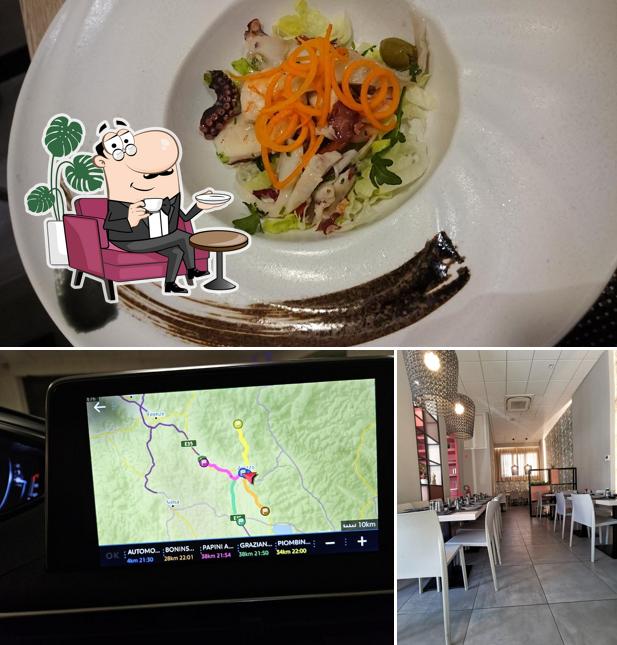 Questa è la foto che raffigura la interni e cibo di UMI Restaurant XIAEXIA SnC