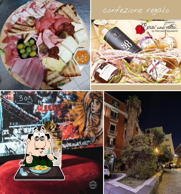 La cibo e esterno del ristorante