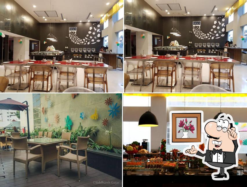 Take a seat at one of the tables at Keys Cafe